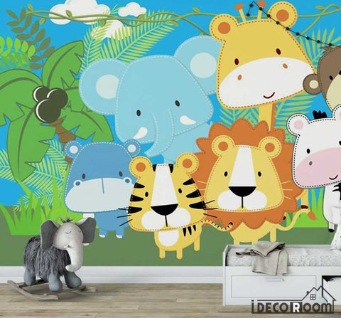 Image of Cute Cartoon Animal wallpaper wall murals IDCWP-HL-000172