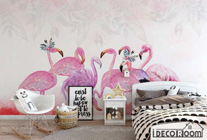 Modern minimalist  Flamingo Nordic wallpaper wall murals IDCWP-HL-000176