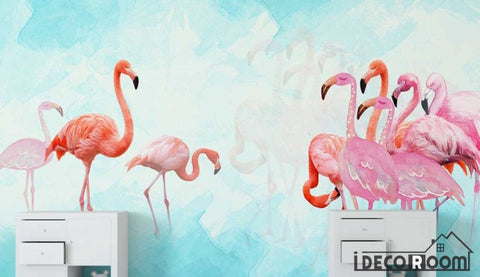 Image of Modern minimalist Flamingo Nordic wallpaper wall murals IDCWP-HL-000188