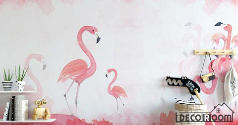Image of Modern minimalist Flamingo Nordic wallpaper wall murals IDCWP-HL-000195