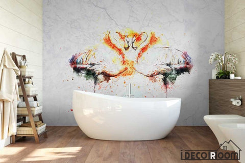 Image of Nordic minimalist flamingo marble texture wallpaper wall murals IDCWP-HL-000201