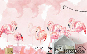 Modern minimalist  Flamingo Nordic wallpaper wall murals IDCWP-HL-000205