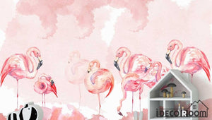 Modern minimalist  Flamingo Nordic wallpaper wall murals IDCWP-HL-000205