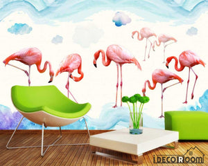 Flamingo wallpaper wall murals IDCWP-HL-000212