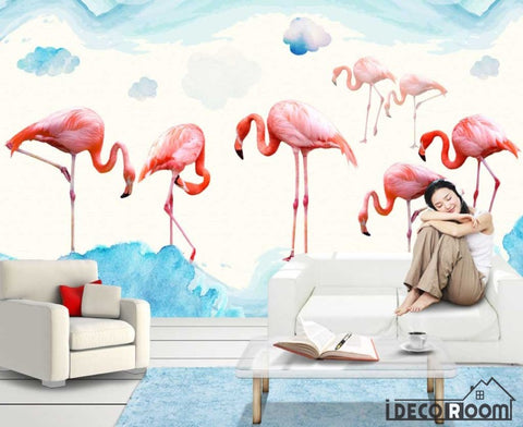 Image of Flamingo wallpaper wall murals IDCWP-HL-000212