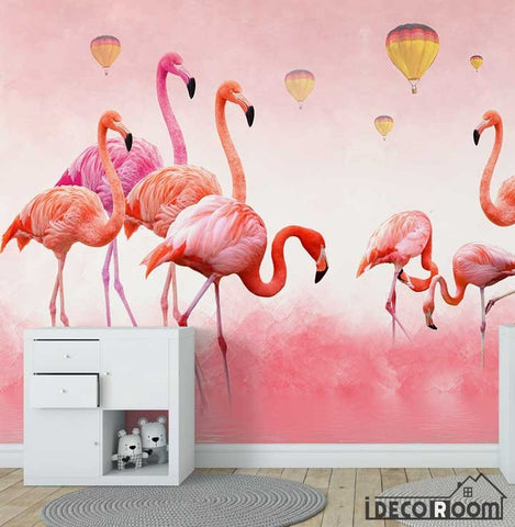 Image of Modern minimalist  flamingo feather Nordic wallpaper wall murals IDCWP-HL-000216