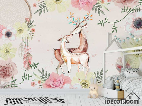 Image of Modern minimalist plant flower elk wallpaper wall murals IDCWP-HL-000252