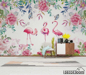 plants flowers bird wallpaper wall murals IDCWP-HL-000256