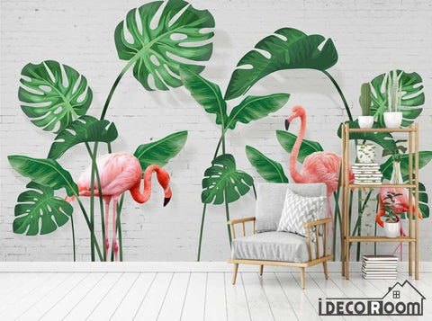 Image of Nordic small banana plantain turtle leaf wallpaper wall murals IDCWP-HL-000259