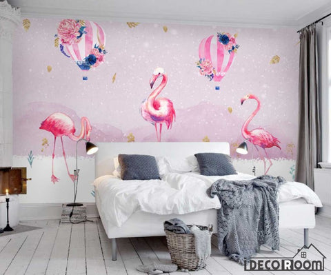 Image of Simple Flamingo Pink Warm wallpaper wall murals IDCWP-HL-000260