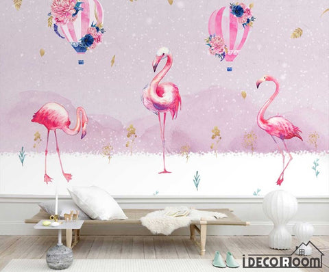 Image of Simple Flamingo Pink Warm wallpaper wall murals IDCWP-HL-000260