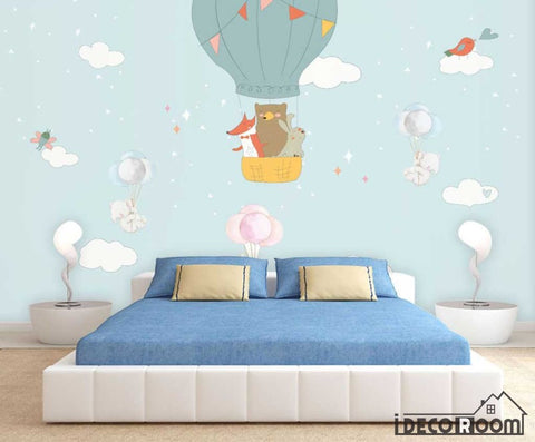 Image of Nordic simple cartoon animal wallpaper wall murals IDCWP-HL-000266