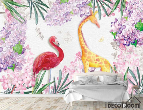 Image of Nordic whisper flowers children's bedroom wallpaper wall murals IDCWP-HL-000277