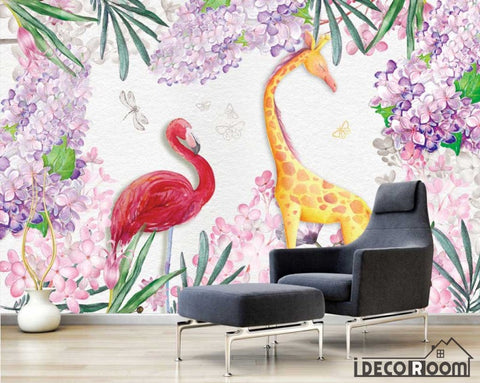 Image of Nordic whisper flowers children's bedroom wallpaper wall murals IDCWP-HL-000277