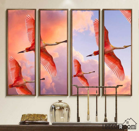 Image of Beautiful modern minimalist Flamingo Nordic wallpaper wall murals IDCWP-HL-000326