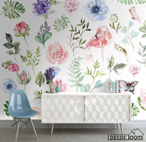 Image of American pastoral plant flower simple wallpaper wall murals IDCWP-HL-000342