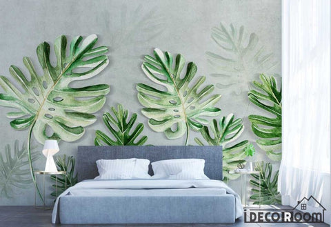 Image of Nordic plant leaves turtle leaves wallpaper wall murals IDCWP-HL-000360