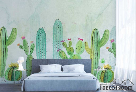 Image of Modern minimalist plant cactus wallpaper wall murals IDCWP-HL-000361