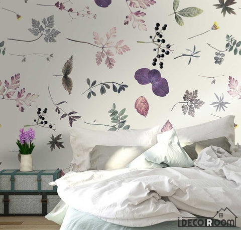 Image of American pastoral plant flower simple wallpaper wall murals IDCWP-HL-000366