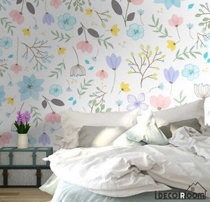 American pastoral plant flower simple wallpaper wall murals IDCWP-HL-000370