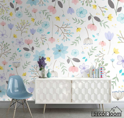 Image of American pastoral plant flower simple wallpaper wall murals IDCWP-HL-000370