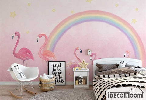 Image of flamingo wallpaper princess pink wallpaper wall murals IDCWP-HL-000390