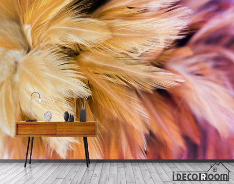 Image of Modern minimalist gold feather wallpaper wall murals IDCWP-HL-000413