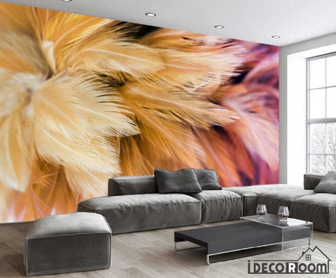 Image of Modern minimalist gold feather wallpaper wall murals IDCWP-HL-000413