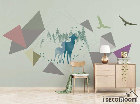 Image of Nordic modern minimalist abstract geometric wallpaper wall murals IDCWP-HL-000465