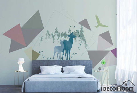 Image of Nordic modern minimalist abstract geometric wallpaper wall murals IDCWP-HL-000465