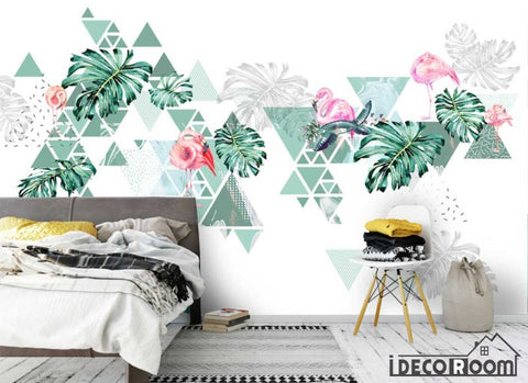 Image of Minimalist Nordic banana flamingo modern wallpaper wall murals IDCWP-HL-000492