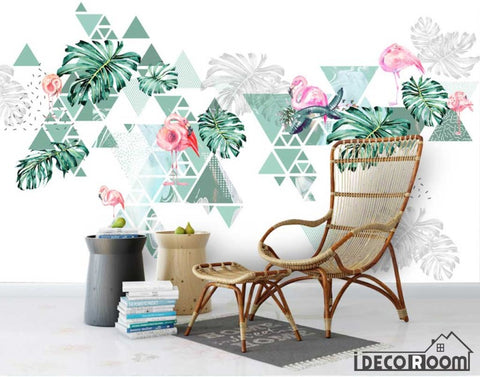 Image of Minimalist Nordic banana flamingo modern wallpaper wall murals IDCWP-HL-000492