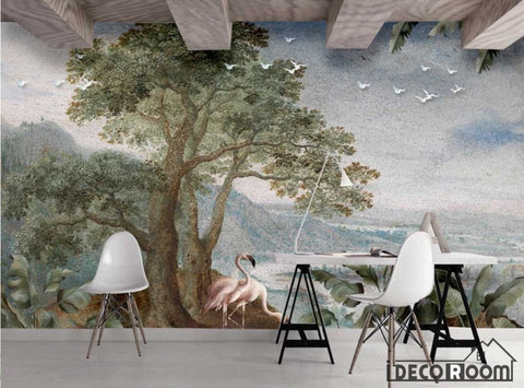 Image of European retro oil painting landscape abstract wallpaper wall murals IDCWP-HL-000495