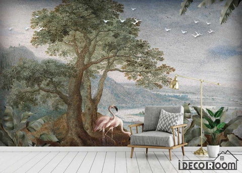 Image of European retro oil painting landscape abstract wallpaper wall murals IDCWP-HL-000495