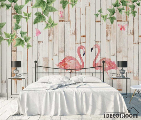 Image of Modern minimalist watercolor flamingo wallpaper wall murals IDCWP-HL-000501