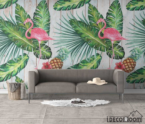 Image of Tropical plant wood wallpaper wall murals IDCWP-HL-000550