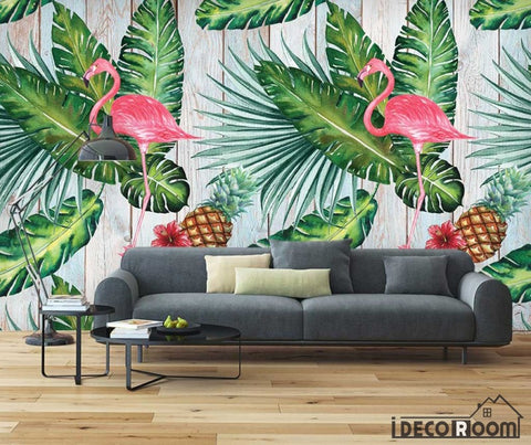 Image of Tropical plant wood wallpaper wall murals IDCWP-HL-000550