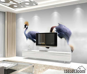 Nordic Ostrich Flamingo sofa wallpaper wall murals IDCWP-HL-000554