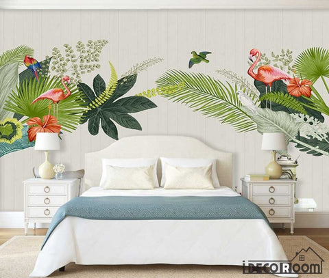Image of Nordic Tropical Rainforest Flamingo wallpaper wall murals IDCWP-HL-000562
