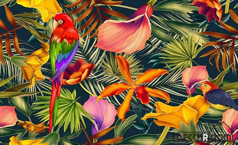 Image of Southeast Asia tropical style sofa wallpaper wall murals IDCWP-HL-000565