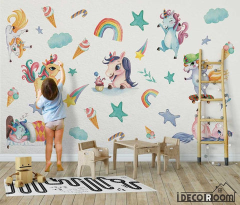 Image of Unicorn decoration kids wall mural
