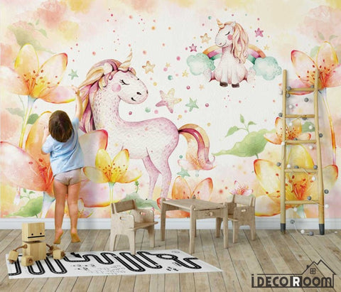 Image of Nordic minimalist fantasy pony wallpaper wall murals IDCWP-HL-000594