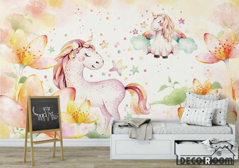 Image of Nordic minimalist fantasy pony wallpaper wall murals IDCWP-HL-000594