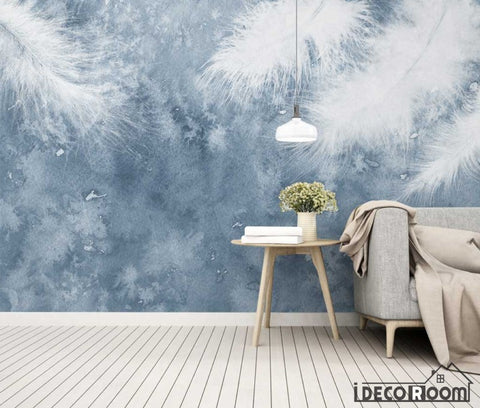 Image of Modern minimalist feathers Nordic wallpaper wall muralss IDCWP-HL-000601