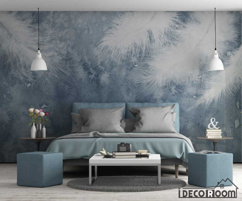 Image of Modern minimalist feathers Nordic wallpaper wall muralss IDCWP-HL-000601