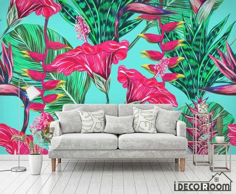 Image of Flowers plant tropical rainforest wallpaper wall murals IDCWP-HL-000615