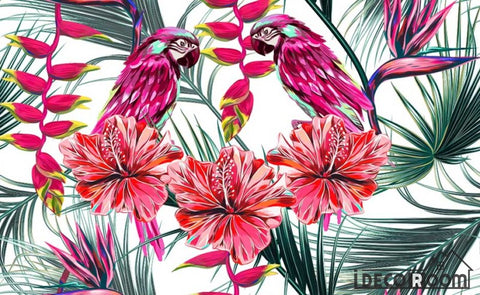 Image of Flowers plant tropical rainforest wallpaper wall murals IDCWP-HL-000616