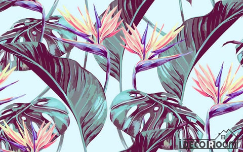 Image of Fashion tropical plant rainforest wallpaper wall murals IDCWP-HL-000619