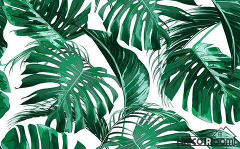 Image of Tropical plant foliage rainforest wallpaper wall murals IDCWP-HL-000621