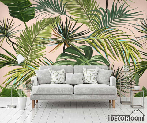 Image of Tropical plant foliage rainforest wallpaper wall murals IDCWP-HL-000623